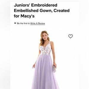 macys prom dress- size 9/10- worn once